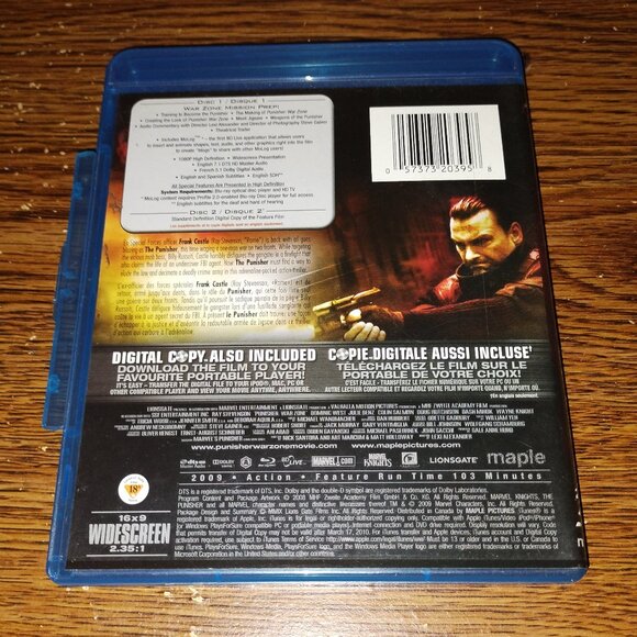 Punisher: War Zone Special Edition (Blu-ray/DVD, 2009, 2-Disc Set, Canadian) - Picture 3 of 3
